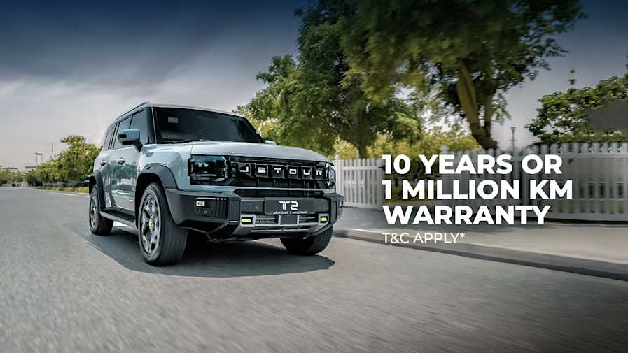 Jetour T2 SUV, backed by a 10-year or 1 million km warranty.
