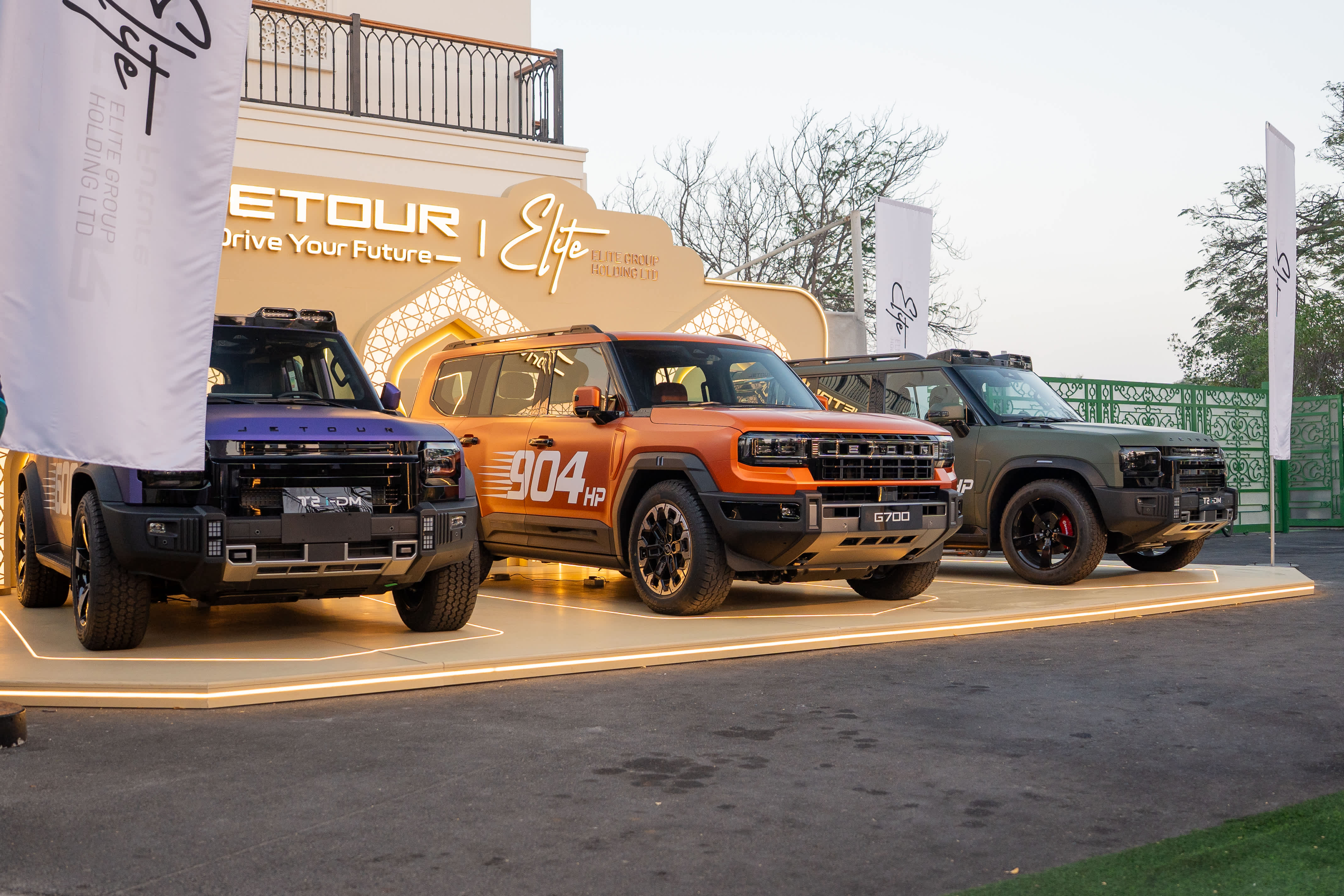 Jetour cars displayed at the Ramadan event