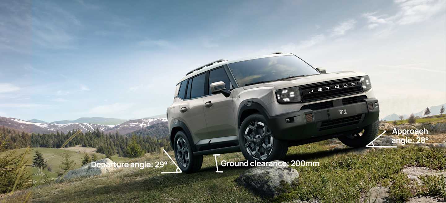 Jetour T1 with a 2.0L turbocharged engine that delivers 254 HP and 390 Nm of torque